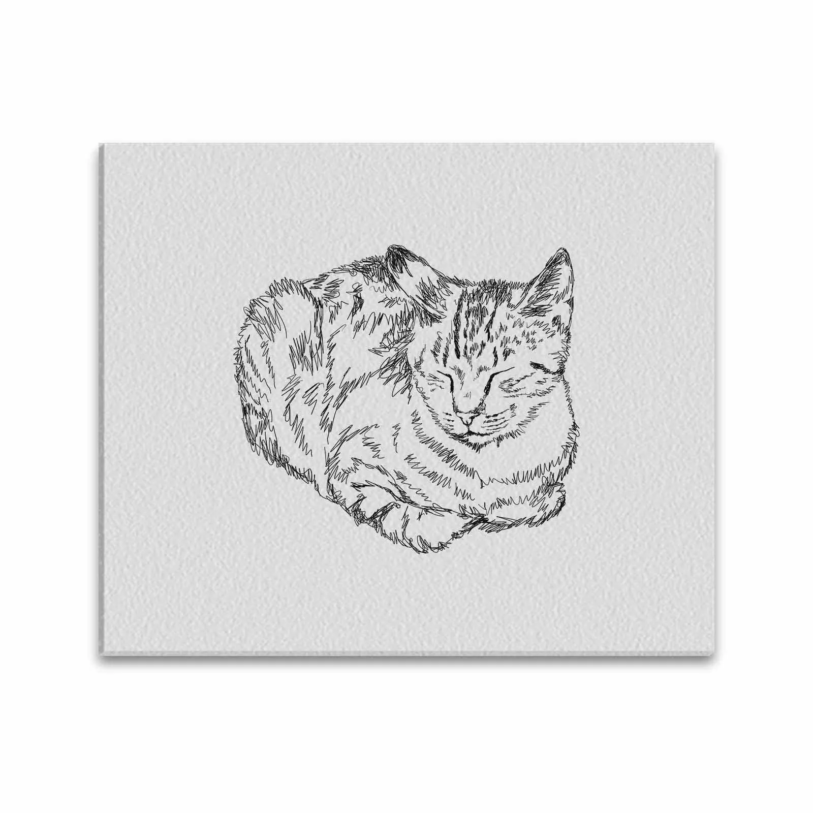 Uniquely You Wall Art / Sleepy Cat  Frame Canvas Print 24"x20"