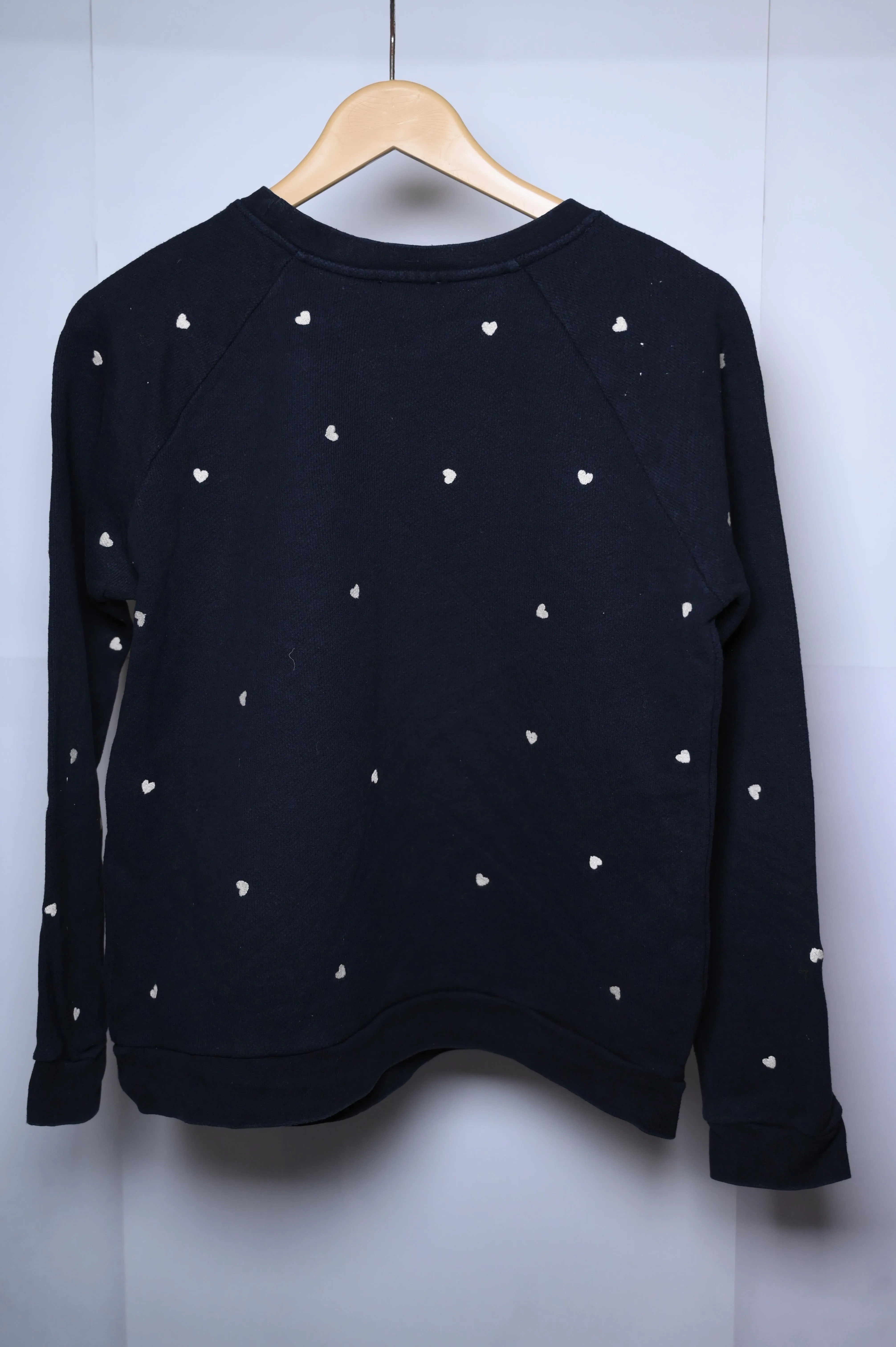 Whistles Navy Blue Sweatshirt with Hearts