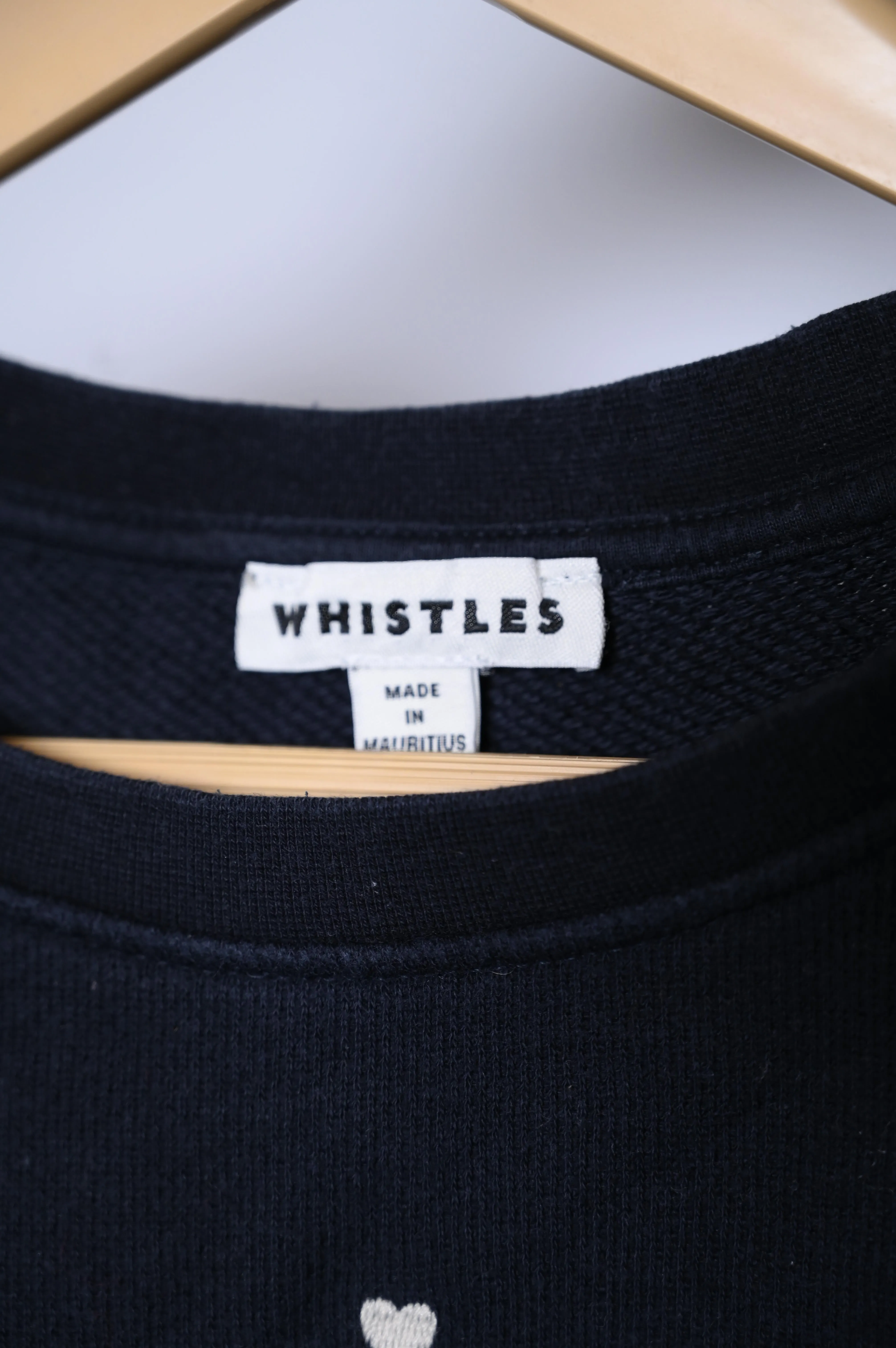 Whistles Navy Blue Sweatshirt with Hearts