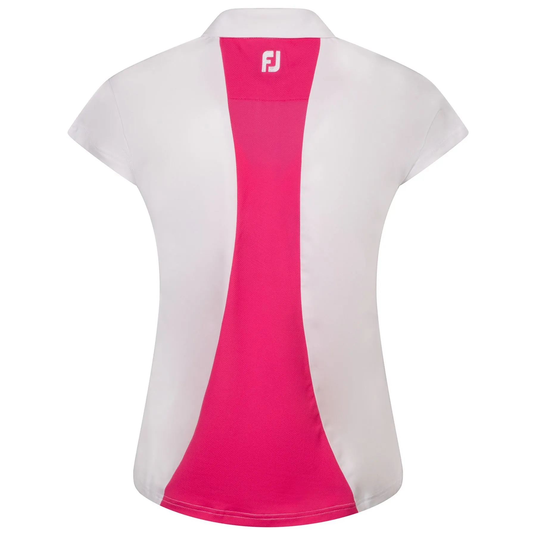 Womens Quarter Zip Color Block Shirt White/Pink - AW24