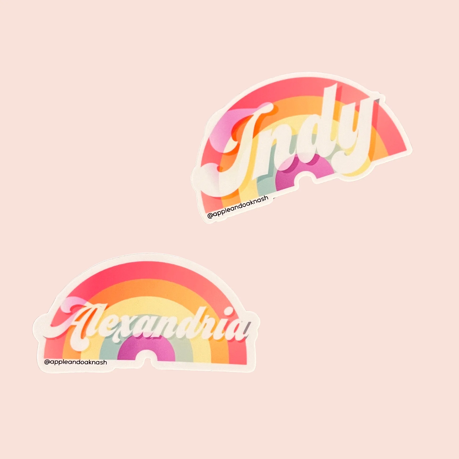 {your city} rainbow sticker