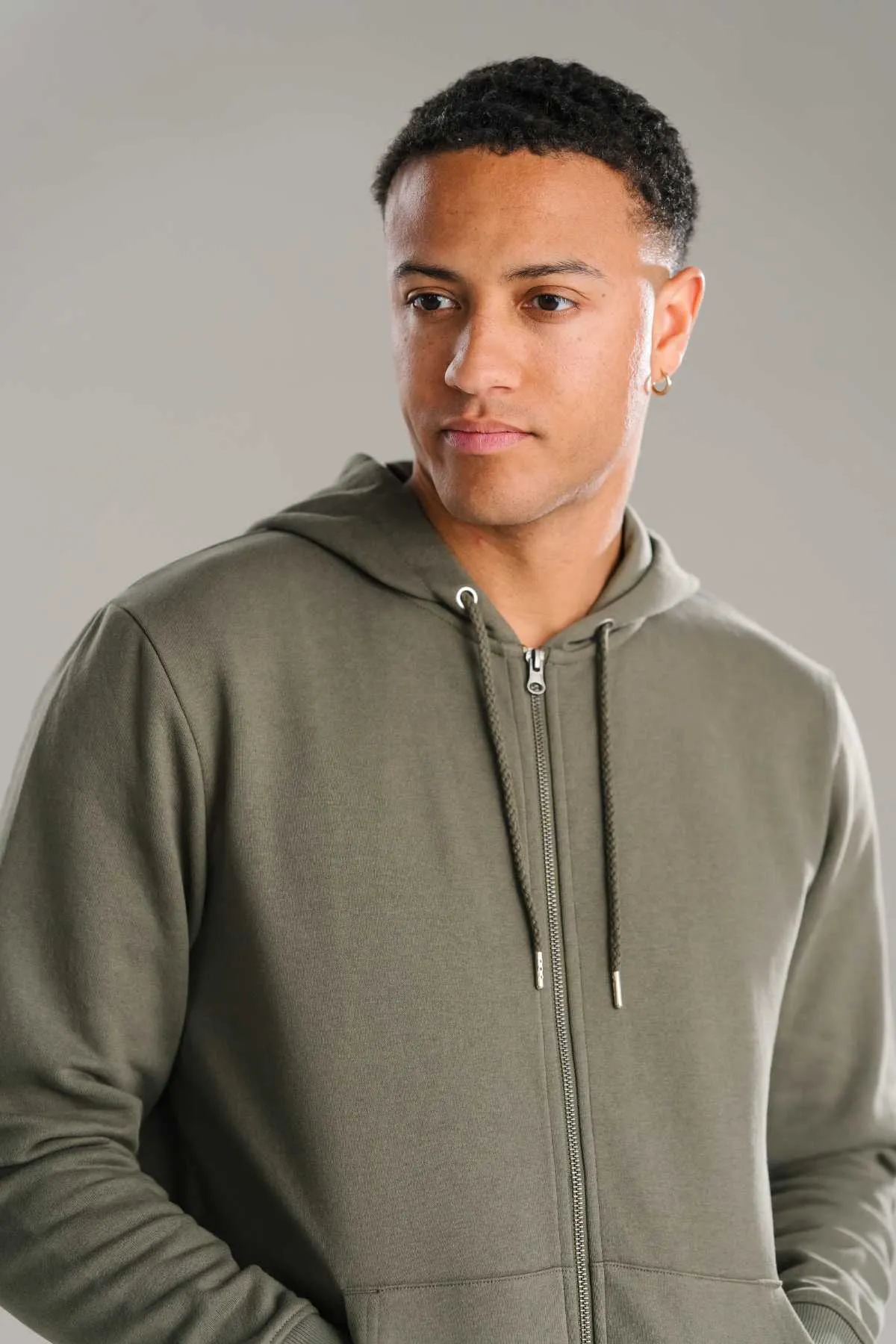 Zip Hoodie - Army Green